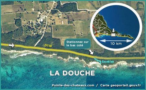 Carte de la douche