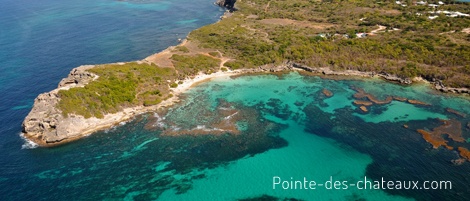 vue réduite de la plage de l'anse tarare