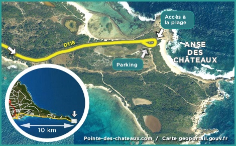 Carte de l'anse des châteaux