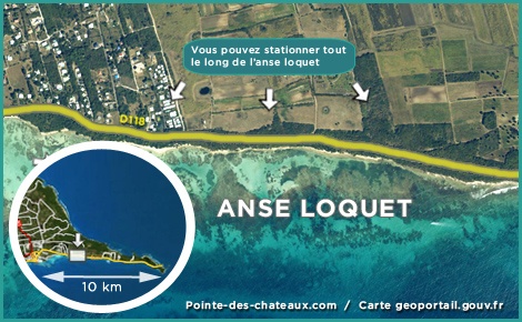 Carte de l'anse loquet