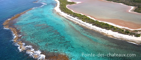 vue réduite de la plage des salines